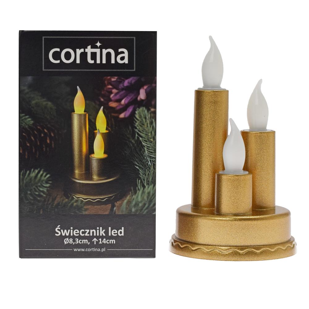Led sviečka  TRIO KOST 3x1,5V  zlatý